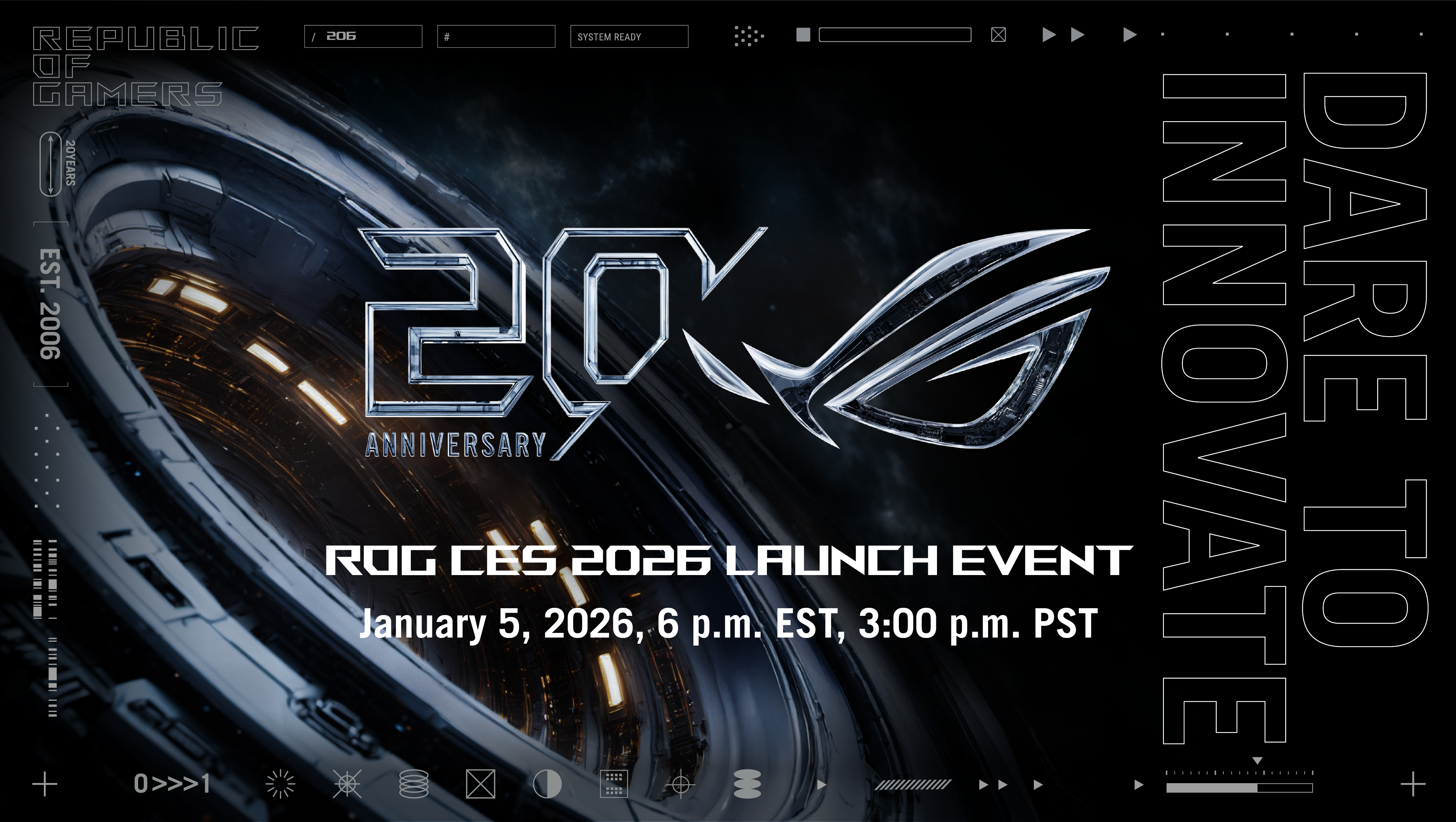 ASUS Republic of Gamers Announces CES 2026 ROG — Dare to Innovate Virtual Launch Event