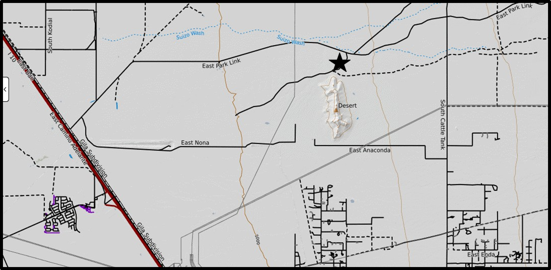 Location Map of Placer Claims
