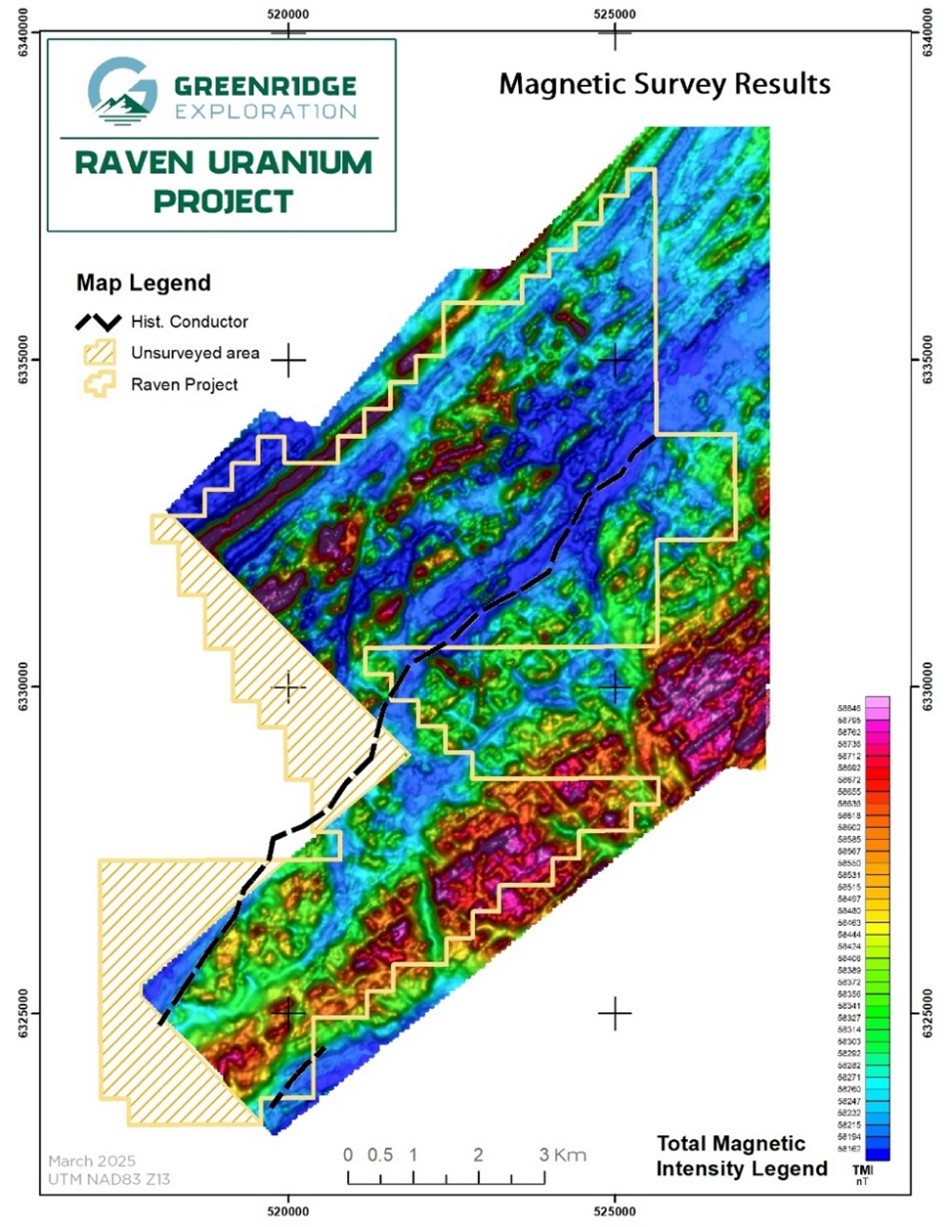 Raven Uranium Project – 2021 Magnetic Survey Results