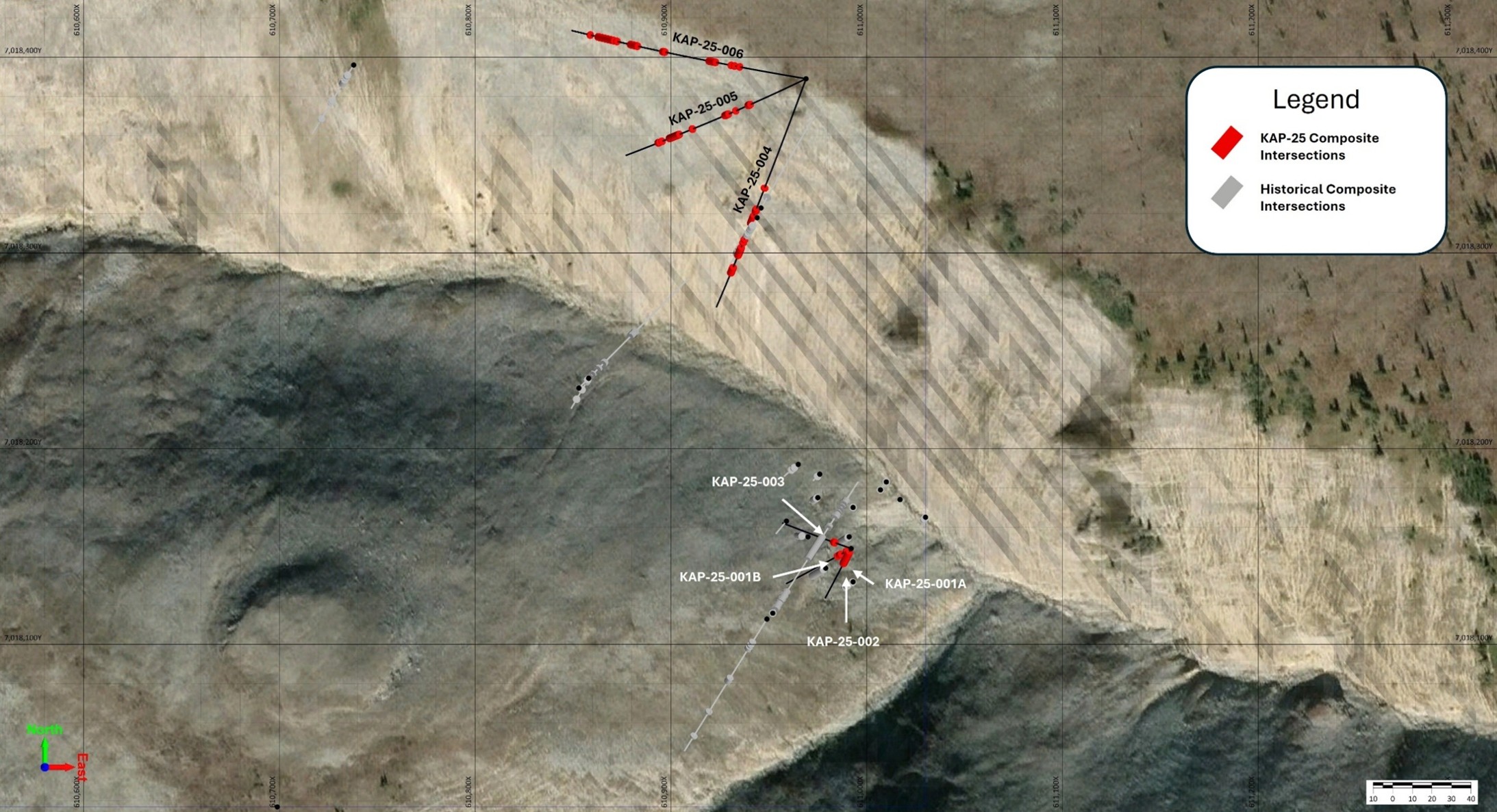 Composite intervals in 2025 drilling.